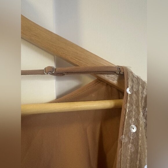 NWT Reformation Sereia Mini Dress in Champagne Sequin Long Sleeve | size S - Picture 12 of 13